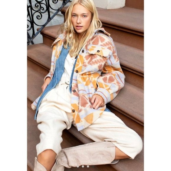 New Free People Jacquard Ruby Jacket - Picture 2 of 9